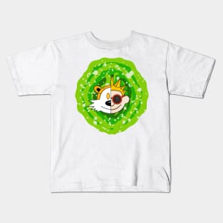 Calvin and Hobbes Half Face Kids T-Shirt